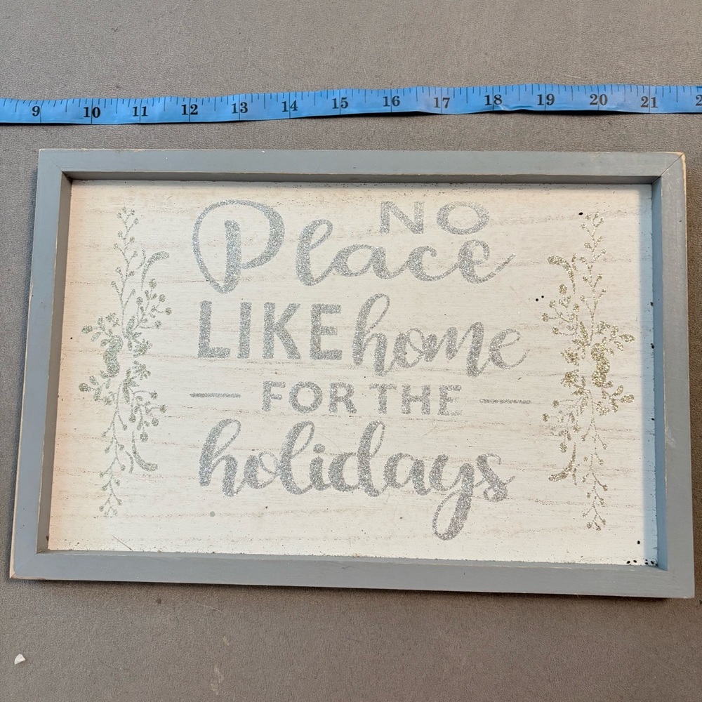 Gray and White Holiday Wall Art
